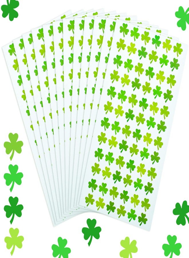 MixTeach Green Shamrock Stickers, 2160 Pcs, Paper, Self-Adhesive, for St. Patrick's Day Decor, Party Favor Supplies, Kid, Single Use, Not Water Resistant, 30 Sheets - Image 1